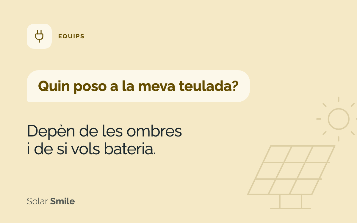 Quin poso a la meva teulada? Depèn de les ombres i de si vols bateria.